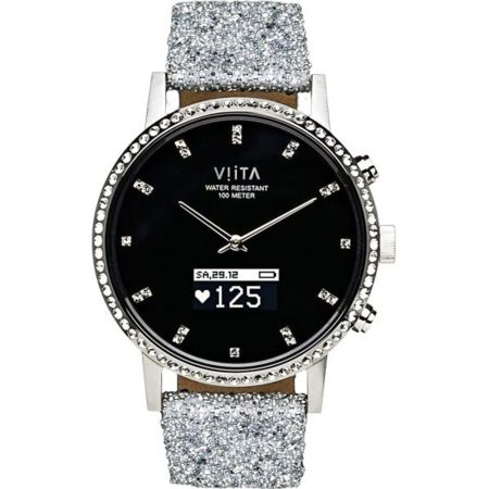 Watch Viita Hybrid HRV Crystal Swarovski 40mm Silver Silver