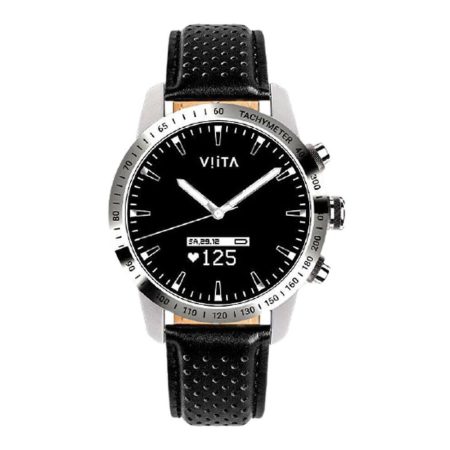 Watch Viita Hybrid HRV Tachymeter 45mm Leather Silver Black