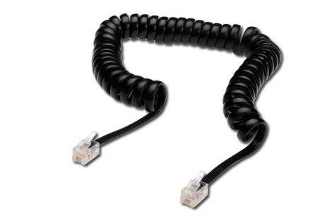 Assmann RJ10 Telefonkábel 2m Black Assmann RJ10 Telefonkábel 2m Black