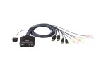   ATEN CS22DP 2-Port USB DisplayPort Cable KVM Switch with Remote Port Selector