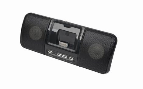 Gembird SPK321i Portable speakers with universal dock for iPhone and iPod Black