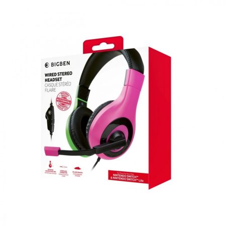 Bigben Interactive Stereo Gaming Headset V1 Nintendo Switch Pink/Green