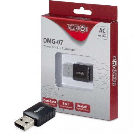 PowerON DMG-07 Wi-Fi 5 + BT4.2 USB Adapter
