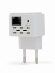   Gembird WNP-RP300-03 Wi-Fi repeater 300 Mbps Range Extender White