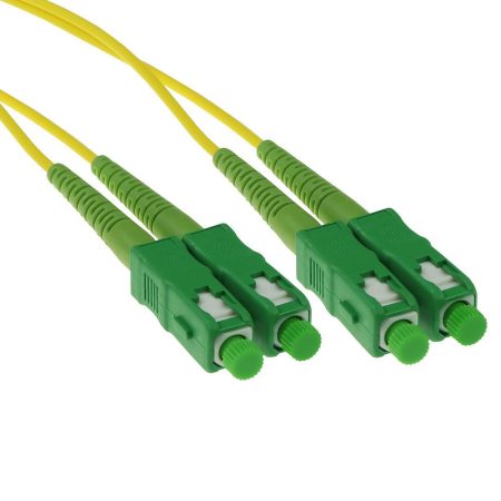 ACT LSZH Singlemode 9/125 OS2 fiber patch cable duplex with SC/APC connectors 2m Yellow ACT LSZH Singlemode 9/125 OS2 fiber patch cable duplex with SC/APC connectors 2m Yellow