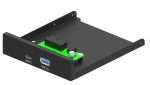   Gembird FDI3-U3C-01 USB3.1 Internal 3.5" front PC panel USB 3.1 Type-A + Type-C port Black
