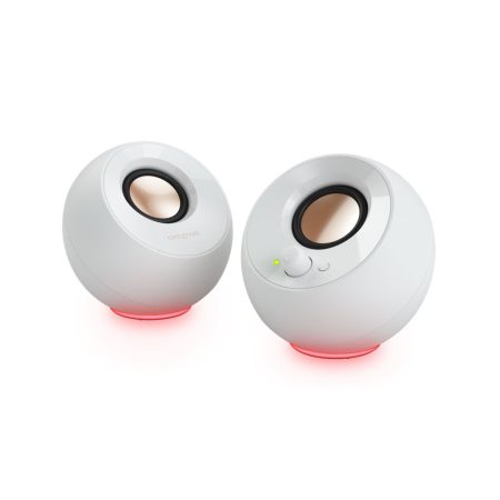 Creative Pebble SE 2.0 USB-C Powered PC Speakers with RGB Lighting White Creative Pebble SE 2.0 USB-C Powered PC Speakers with RGB Lighting White