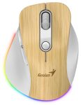 Genius Ergo 9000S Pro Wireless Bluetooth Mouse Pine Wood