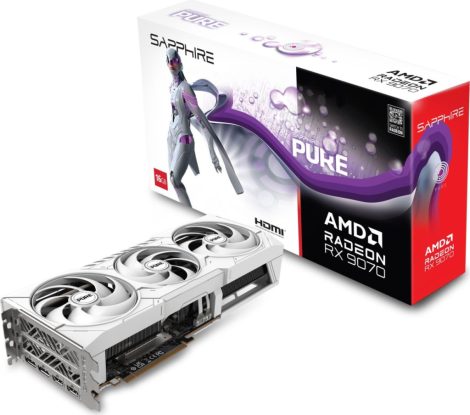Sapphire Radeon RX9070 16GB DDR6 Pure Gaming OC Sapphire Radeon RX9070 16GB DDR6 Pure Gaming OC