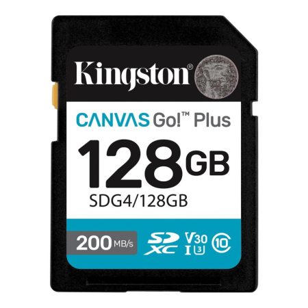 Kingston 128GB Canvas Go Plus Gen4 Class 10 UHS-I U3 V30 Kingston 128GB Canvas Go Plus Gen4 Class 10 UHS-I U3 V30